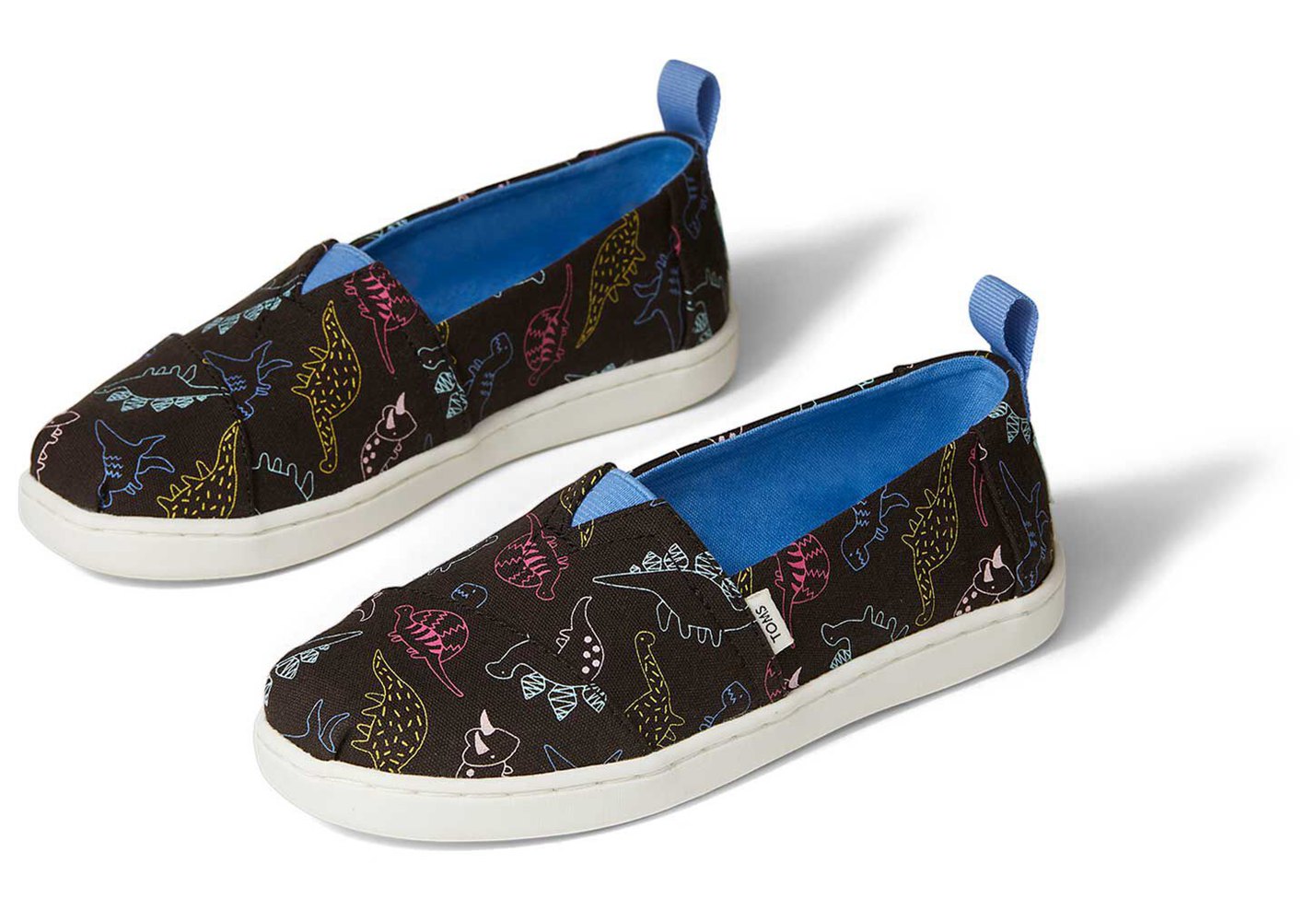 Toms Alpargata Youth Dinosour Doodles Espadrille Black - Kids - 49853-XRFO